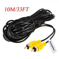 Chuanganzhuo Backup Camera RCA Video Cable,CAR Reverse Rear View Parking Camera Video Extension Cable with Detection Wire (10M/33FT)