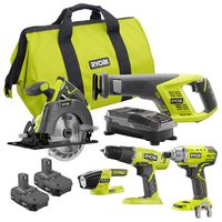 Ryobi ONE+ 18 Volt Lithium-Ion Cordless 6-Tool Combo Kit - P1982N - (Bulk Packaged, Non-Retail Packaging)