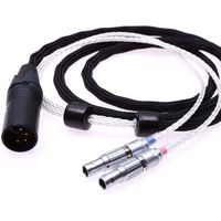 Black 16 Cores 5N Pcocc For Focal Utopia Ultra Headphone Upgrade Cable Extension cord (2.5M silver plated, 4Pin XLR plug)