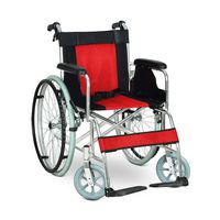 QIDI Lightweight Deluxe Folding Transit Travel Wheelchair with Handbrakes
