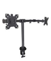 Dual Clamp on Monitor Mount Fully Adjustable Fits Two Screens up to 32" with Built-in Cable Management