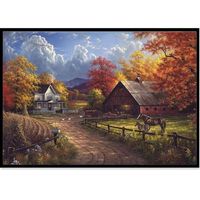 Toosvan DIY 5D Diamond Painting, Crystal Rhinestone Diamond Embroidery Number Kits Painting Cross Stitch Kit Pictures Arts Craft for Home Wall Decor (A)