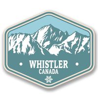 Whistler Canada Vinyl Sticker Decal Laptop Car Bumper Sticker Travel Luggage Car iPad Sign Fun 5"