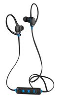 HMDX Craze Active Sport Bluetooth Wireless Earbuds, Sweatproof earphone, Ear hook clip, Hands-Free Calling w/Mic Controls, 6 Hours Playtime, Ultralight, Workout, Gym, Running (Black)