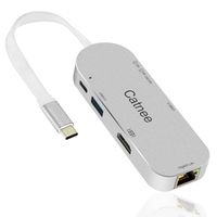 USB C Hub Type C Hub Adapter,Catnee Multi-Port Adapter Include USB C Charging Interface,HDMI Output Port，SD/TF Card Slot,2USB 3.0 Ports and Gigabit Ethernet 7 - in-1