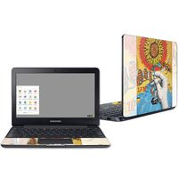 Mightyskins Skin Compatible with Samsung Chromebook 3 11.6" - Sunflower DNA | Protective, Durable, and Unique Vinyl Decal Wrap Cover | Easy to Apply, Remove, and Change Styles | Made in The USA