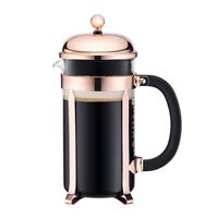Bodum Chambord French Press Coffee Maker, Glass, 34 Ounce, 1 Liter, Copper