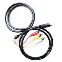 Cdomy HDMI to RCA Cable HDMI Male to 3-RCA Video Audio AV Component Converter Adapter Cable for HDTV 6ft/1.8m