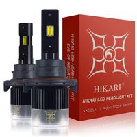 HIKARI LED Headlight Bulbs Conversion Kit-H13/9008, 2019 New Gen of HIKARI, Adjustable Beam, 9600lm 6K Cool White