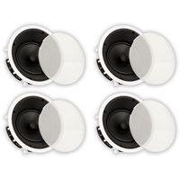 Theater Solutions TS80A in Ceiling 8" Angled Speakers Home Theater Surround 4 Speaker Set