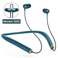 Bluetooth Headphones, SANAG Wireless Earphones Hanging Neck Bluetooth 5.0 Headsets, HiFi Sports in-Ear Earbuds for Fitness Running Long-Lasting Standby with Mic HD Stereo Earbuds-Mint Green