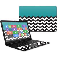 Mightyskins Skin Compatible with Hp 17t Laptop 17.3" (2017) - Teal Chevron | Protective, Durable, and Unique Vinyl Decal Wrap Cover | Easy to Apply, Remove, and Change Styles | Made in The USA