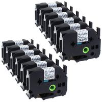 Label KINGDOM 12-Pack Compatible with Brother P-Touch TZ141 TZe141 Label Tape, 18mm Black on Clear Standard Laminated Cassettes