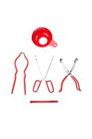 Fox Run  5250 Home Canning Tool Set 5-Piece Red