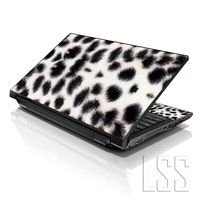 LSS Laptop 17-17.3" Skin Cover with Colorful White Cat Print Pattern for HP Dell Lenovo Apple Asus Acer Compaq - Fits 16.5" 17" 17.3" 18.4" 19" (2 Wrist Pads Free)