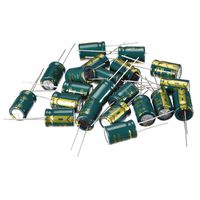 uxcell Aluminum Radial Electrolytic Capacitor Low ESR 220uF 63V 105 Celsius 3000H Life 10x16mm High Ripple Current Low Impedance 20pcs Green