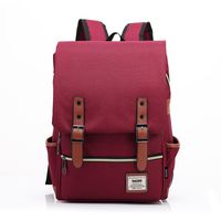 TANCHEN Retro Style Laptop Backpack College Backpack School Bag Waterproof Casual Outdoor and Sports Rusksack Wine Red