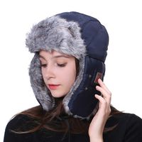 Bluetooth Trapper Hat, Wireless 5.0 Headphone Winter Hunting Hat, Headset Music Hat Built-in Mic HD Stereo, Christmas Birthday Tech Gifts for Men Women Outdoor Skiing, Running, Skating