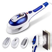 XBDUS Handheld Steamer for Clothes, Hanging/Flat Garment Steamer and Portable Steam Iron with 2 Removable Brushes, Powerful Wrinkle Remover Dry and Fabric Steamer for Home, Travel