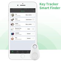 Key Finder, CC-Show Wireless GPS Phone Locator, Smart Wallet Tracker, Anything Anti Lost Alarm with Selfie Shutter/Remote Control for iOS/Android App, Drop Shape (White)