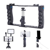 YELANGU Aluminum Smartphone Video Rig Filmmaking Recording Vlogging Rig Case,Cell Phone Movies Mount Stabilizer for Mobile Phone Film Maker Videographer for iPhone Xs Max XR X 8 7 Plus