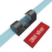 XIAOXI Cable Clips with Strong Self-Adhesive Pads | Tidy and Organise Cords and Wires | Set of 32 (Black)