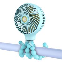 WiHoo Mini Handheld Stroller Fan,Personal Portable Baby Fan with Flexible Tripod Fix on Stroller/Student Bed/Bike,USB or Battery Powered Desk Fan Adjustable 3 Speeds for Camping/Traveling/BBQ/Gym Fan