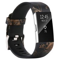 honecumi Replacement Bands Compatible with Charge 2 Wristbands Rose Gold Watch Bands/Strap for Men Women Colorful Pattern Bands with Metal Clasp Large Small Bands