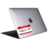 Hello I'm Vegan AF Tablet & Laptop Sticker