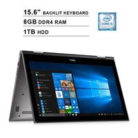 Dell Inspiron 5579 15.6 Inch FHD 2-in-1 Touchscreen Laptop (Intel Quad Core i5-8250U up to 3.4 GHz, 8GB RAM, 1TB HDD, Intel UHD Graphics 620, Backlit Keyboard, Win 10) (Renewed)