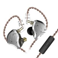 KZ ZS10 Pro in Ear Monitor Yinyoo IEM Metal Headphones Earphones HiFi Stereo Sound Earbuds Noise Cancelling Ear Buds with 4BA 1DD 0.75mm 2pins Cable(Black mic)