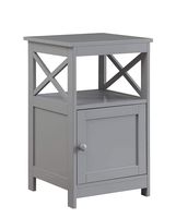 Convenience Concepts Oxford End Table with Cabinet, Gray