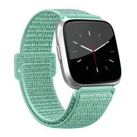 AK Bands Compatible with Fitbit Versa, Soft Replacement Wristband Sport Loop with Fastener Adjustable Closure for Fitbit Versa Lite Women Men (Marine Green, 5.5" - 9.4")
