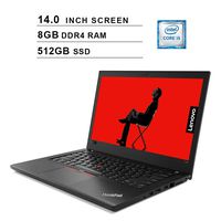 Lenovo Premium ThinkPad T480 14 Inch Flagship Business Laptop (Intel Core i5-7200U up to 3.1 GHz, 8GB RAM, 512GB PCIe SSD, Intel?HD Graphics 620, Bluetooth, Windows 10 Home)