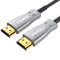 Fiber Optic HDMI Cable 50ft 4K HDR 60Hz,Phizli Fiber HDMI Support 2.0b Premium High-Speed Slim and Flexible 18Gbps 3D 4:4:4/4:2:2/4:2:0 Suitable for Apple TV, HDTV, Roku TV Box, Playstation 4 PS3,Xbox