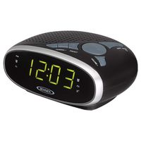 JENSEN JCR-175 AM/FM Alarm Clock Radio with 0.9-Inch Green LED Display (Renewed)
