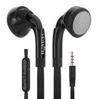 i-Kason in-Ear 3.5mm EarPlug Earbuds Earphones Headphones with Mic and Smart Adjust Volume Button (Upgraded Version Black)