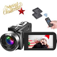 Video Camera Camcorder Full HD 1080P 30FPS Camcorder Camera 24MP Vlogging Camera 18x Digital Zoom Camera 3 Inches IPS Screen Video Camcorder with Remote Control and 2 Batteries