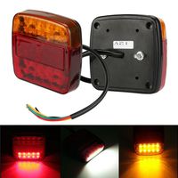 Ecosin® 2 Trailer Truck 26 LED Taillight Brake Stop Turn Signal License Plate Light Lamp