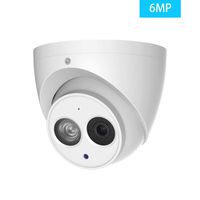 6MP Outdoor PoE IP Camera IPC-HDW4631C-A 2.8mm, Dome Security Camera with Audio, 50M Smart IR 50M Night Vision, Built-in Mic, IR 164ft Night Vision, Smart H.265+ WDR, IVS, ONVIF, IP67, International