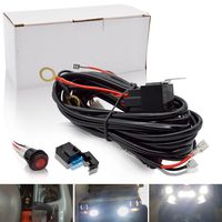 Wiring Harness Kit for LED Light Bar SAFEGO Fuse Power 40A 12V On/Off with Round Rocker Switch for Off Road Lights Driving Fog Light Bar 9FT Length Universal Fitment Light Bar Accessories