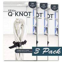 UT Wire UTW-QKP25-01(3PK) Reusable Cable Ties, 3 Pack, Q Knot Pro