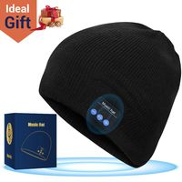 Bluetooth Beanie, Bluetooth Hat Wireless, Gift for Men Women, Headphones Bluetooth Cap, Bluetooth Stocking Hat, Gifts for Christmas Birthday Thanksgiving Day, Hands-Free, Washable, Long Playtime