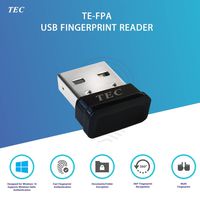 TEC Mini USB Fingerprint Reader for Windows 10 Hello, TE-FPA Bio-Metric Fingerprint Scanner PC Dongle for Password-Free and File Encryption, 360° Touch Speedy Matching Security Key
