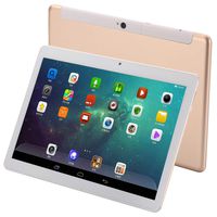 10 Inch Android 9.0 Tablet PC, 6GB RAM 64GB Storage Phablet Tablet Deca-Core Unlocked 4G Cell Phone Tablets, Dual Sim Card Slots, WiFi, GPS,1920x1200 HD IPS Screen Display (Gold)