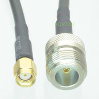KSR195 10FT RF pigtail N female jack pin to RP*SMA male straight Cable jumper Quick USA Shipping