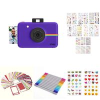 Polaroid Snap Instant Digital Camera (Purple) with 2x3ʺ Premium Photo Paper 20-Pack, Neoprene Pouch, Zink Paper Unique Colorful Stickers & Photo Album Accessories