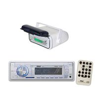 New Pyle Marine AM/FM USB/SD iPod AUX Receiver Stereo + Water Resistant Housing