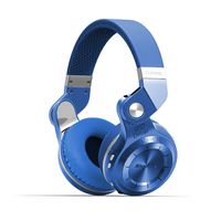 Bluedio T2s Bluetooth Headphones On Ear with Mic, 57mm Driver Rotary Folding Wireless Headset, Wired and Wireless Headphones for Cell Phone/TV/PC, 40 Hours Play Time (Blue)