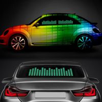 F and B Led Light Sound Music Beat Activated Car Stickers Equalizer Glow LED Light Audio Voice Rhythm Lamp (18In X 4.5In (45cm X 11cm), Green)